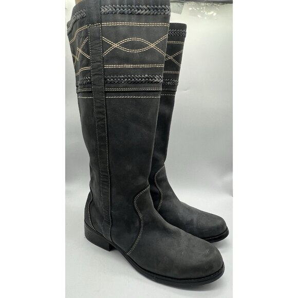 Ruff Hewn Sundancer Boot Tall Gray Women's Size 9.5 Leather - Picture 1 of 12